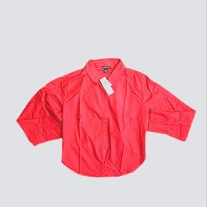 18 Centimeters Hot Pink Poplin Open Back Shirt, 3X